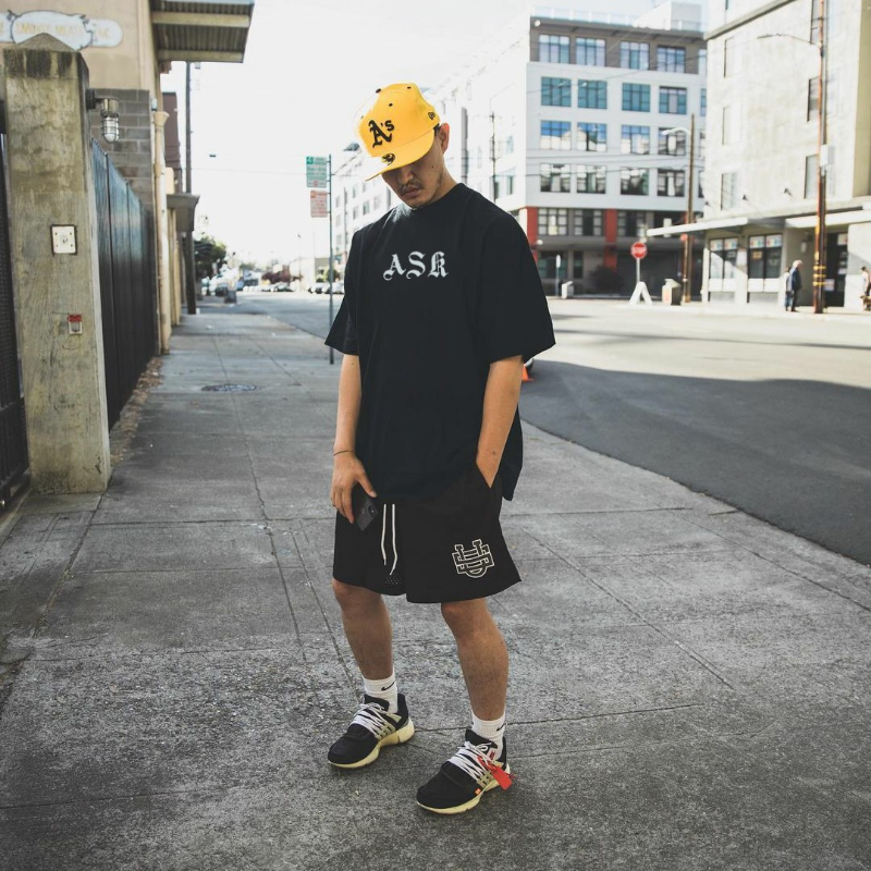 Askyurself T-shirts Summer Loose Men's Fog Short Sleeve T-shirt Summer