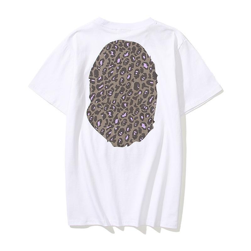 Bathing Ape T-Shirt Summer Camouflage Leopard Print Casual Plus Size Short Sleeve T-shirt