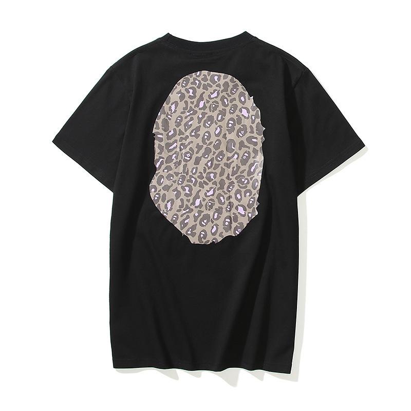 Bathing Ape T-Shirt Summer Camouflage Leopard Print Casual Plus Size Short Sleeve T-shirt